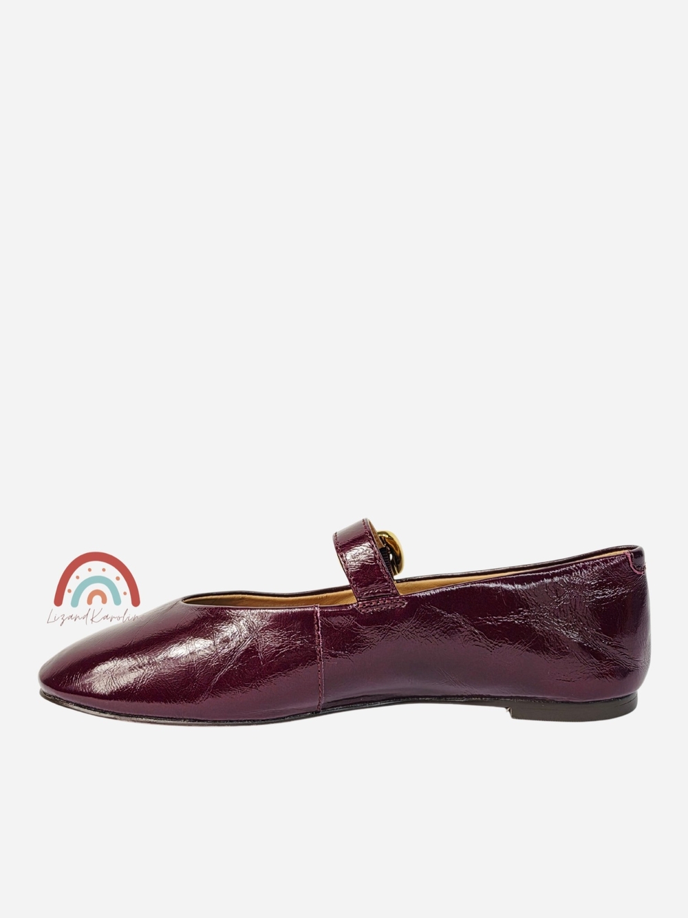 New! Madewell The Remy Mary Jane Flat in Leather Deep Plum 7.5 - Picture 8 of 16